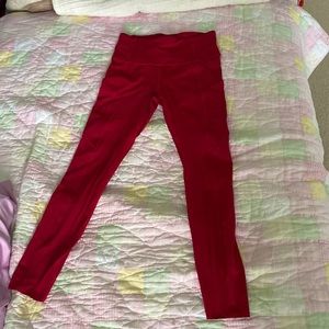 Red Lululemon Leggings